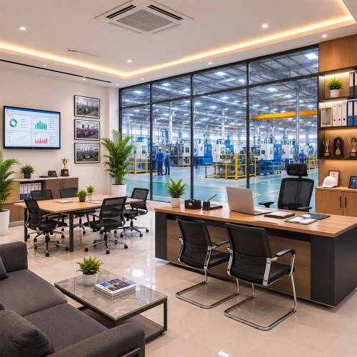 Factory Office Interior in Delhi NCR Factory Office Interior in Delhi NCR